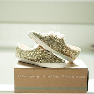 Kate Spade Glitter Sneakers - KEDS - Gold